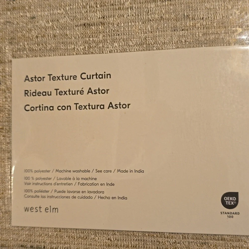 ❤️BUY 2 GET 1 FREE West Elm Astor Faux Silk Texture Curtain,Gray, Retail $109.00